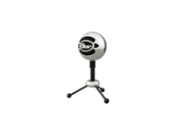 Thumbnail for Logitech Blue Snowball USB Mic on stand for podcasting and streaming, showcasing studio-quality audio capture.