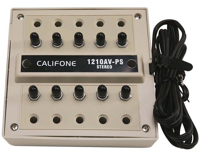10-Position Stereo Jackbox with 1-4" Jacks - Learning Headphones