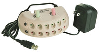 Thumbnail for Califone 6-Position USB Jackbox with AC adapter and USB connection for classroom audio streaming.