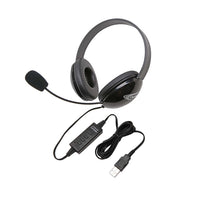Thumbnail for Listening First Stereo Headset - Black - USB Plug - Learning Headphones