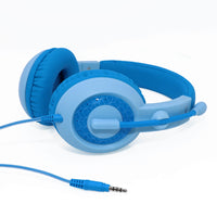Thumbnail for Avid AE-25 Headset in blue, designed for PreK-2nd grade, ideal for bulk school headphones and educational use.