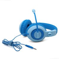 Thumbnail for Avid AE-25 headset for early learners in blue, ideal school headphones for education, bulk headphone pack for classes.