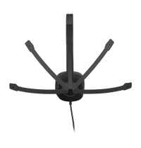 Thumbnail for Logitech H151 Stereo Headset viewed from above, showcasing its black design and noise-canceling microphone—ideal for school headphones.