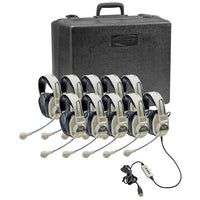 Thumbnail for Deluxe Stereo Headset with USB Plug - 10 Pack - with Case - Learning Headphones