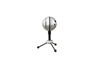 Thumbnail for Logitech Blue Snowball USB microphone on a tripod stand for high-quality audio recording.