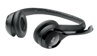 Thumbnail for Logitech H390 USB headset with padded ear cups, ideal for bulk school headphones and education use.