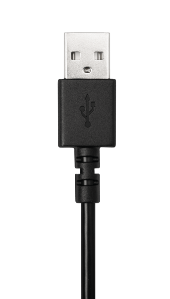 USB connector for Logitech H390 headset, essential for charging and connectivity.