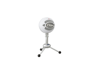Thumbnail for Logitech Blue Snowball USB Microphone with stand for podcasting and streaming, offering studio-quality audio.