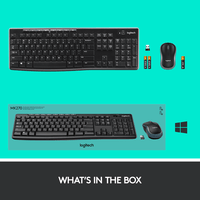 Thumbnail for Logitech MK270 wireless keyboard and compact mouse combo with batteries, ideal for smooth work experience.