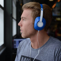 Thumbnail for Koss UR23i blue headphones for education, ideal bulk school headphones, providing superior sound for personal listening.