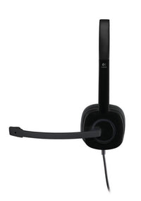 Thumbnail for Logitech H151 Stereo Headset with noise-canceling mic, perfect as bulk school headphones for quality education.