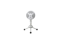 Thumbnail for Logitech Blue Snowball USB microphone on tripod stand for podcasting and music recording