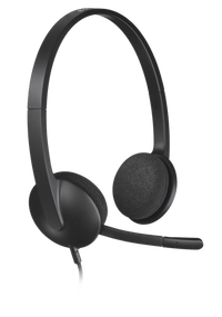 Thumbnail for Logitech H340 USB headset, ideal as bulk school headphones for clear sound in education settings.