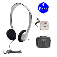 Thumbnail for MP3 Listening Center - 4 Personal Headphones, Jackbox with Volume - Learning Headphones
