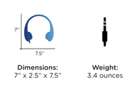 Thumbnail for ThinkWrite Ultra Light Headphone TW-100 dimensions and weight specifications for bulk school headphones.