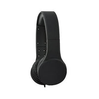 Thumbnail for Stereo headset with in-line mic, ideal for school use and education, sleek black design for comfort and durability.