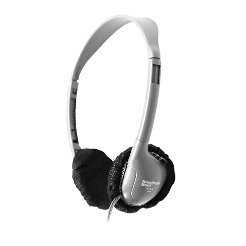 HamiltonBuhl headphones with disposable ear cushion covers for bulk school headphone use.