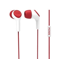 Thumbnail for Noise-isolating school earbuds with microphone in red and white for classroom learning and student focus.