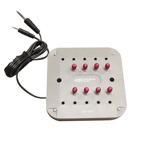 Audio jackbox for school headphone pack, connects up to 8 headphones for classroom use.