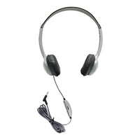 Thumbnail for Bulk school headphones with adjustable headband, leatherette earcups, and 3.5mm jack for education and classroom use.