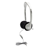 Thumbnail for Bulk school headphones in silver, ideal for education with padded ear cups for comfort and clear sound quality.