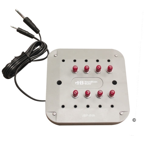 Audio distribution box for HB 6 Person Listening Center, ideal for classrooms and bulk school headphones.