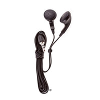 Thumbnail for LH School Earbuds in black, designed for classrooms, offering clear audio and a standard 3.5mm plug for compatibility.