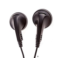 Thumbnail for Black earbuds for education, ideal bulk school headphones, perfect for classrooms and labs.