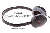 Thumbnail for Bulk school headphones LH-500, 250 pack designed for education, perfect for classrooms and students.