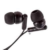 Thumbnail for Close-up of soft black silicone earbuds for school, ideal for bulk headphone packs and educational use.