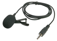 Thumbnail for Califone LM319 Electret Lapel Microphone with clip and cable, ideal for hands-free voice projection.