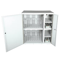 Thumbnail for Hamilton Buhl PowerStacker Tower Charging Cabinet for organizing bulk school headphones and devices.