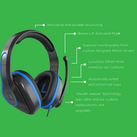 Thumbnail for TW REVO Over-Ear Headset with Boom-Lift Mute and 40mm drivers, ideal for school use and education.