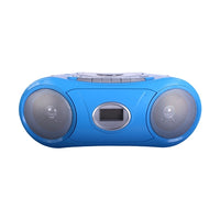 Thumbnail for Blue Bluetooth CD cassette boombox with speakers, perfect for classrooms and multimedia needs.