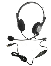 Thumbnail for NC-185VM USB On-Ear Stereo Headset for clear audio, ideal as bulk school headphones and educational use.
