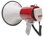 25-watt megaphone with recording playback features, ideal for coaches and guides, reaching 1,250 feet.