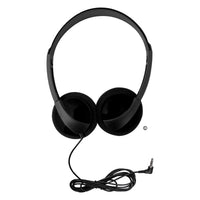 Thumbnail for Bulk school headphones in black with soft foam earpads and adjustable headband, ideal for classroom and educational use.