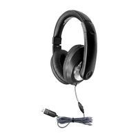 Thumbnail for Smart-Trek Deluxe Stereo Headphones with USB plug, ideal bulk school headphones for education and classroom use.