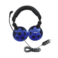 Thumbnail for T-PRO USB headset with noise-cancelling mic, ideal bulk school headphones for online testing and remote learning.