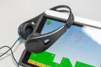 Thumbnail for ThinkWrite Ultra Light Headphone TW-100 on tablet, perfect bulk school headphones for education and classroom use.