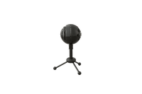 Thumbnail for Logitech Blue Snowball USB microphone on stand, ideal for podcasting, YouTube videos, and streaming.