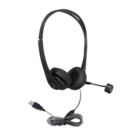 WorkSmart™ USB headset, comfortable bulk school headphones designed for education and professional audio quality.