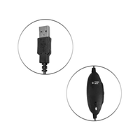 Thumbnail for USB connection and inline volume control of WorkSmart™ Multimedia USB Headset for superior sound quality and convenience.