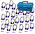 HamiltonBuhl Lab Pack, 24 Personal Headphones in Purple (HA2-PPL) in a Carry Case