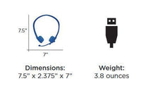 Thumbnail for Dimensions and weight of the ThinkWrite Ultra Ergo TW120 headset, ideal for school use and remote learning.