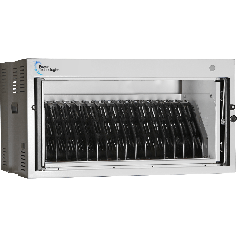 POWRT CABMINB16KD 16-bay secure charging cabinet for laptops, tablets, and devices