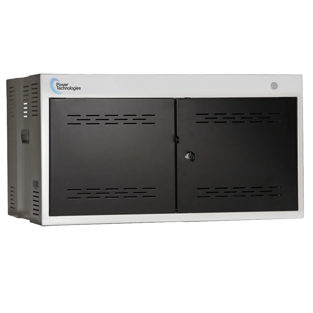 POWRT CABMINB16KD 16-device secure charging cabinet with locking door