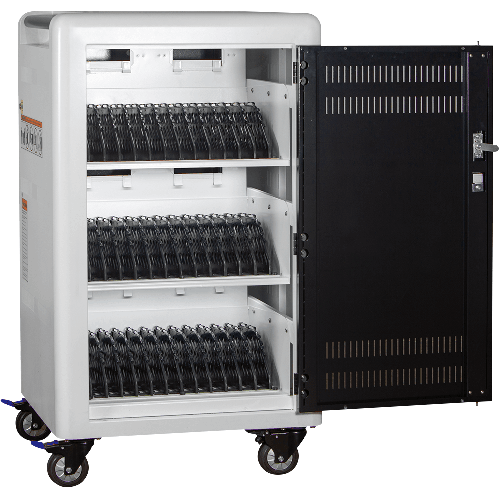 POWRT ACPLUST 36-bay timer secure charging cart for laptops and tablets