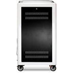 Side view of POWRT ACPLUST 36-bay timer secure charging cart