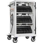 POWRT ACSLIM 36-bay secure charging cart for storing and charging laptops and tablets